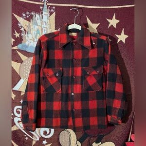Vintage 30s/40s Sportclad Buffalo Plaid Button Down Hunting Jacket EUC